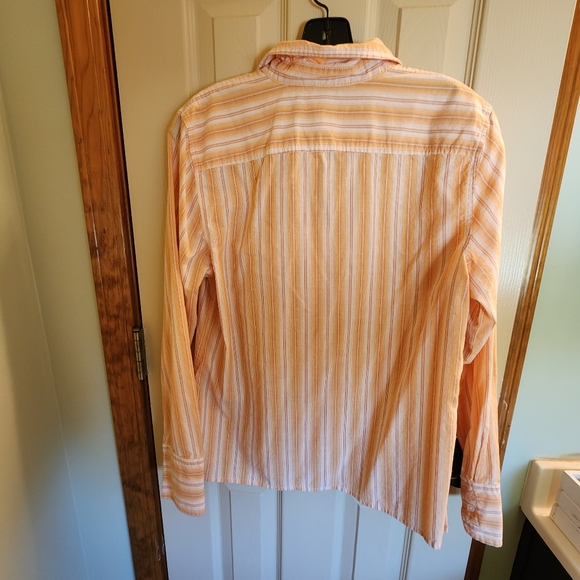 AEO button down womens striped orange Vintage - Picture 8 of 8